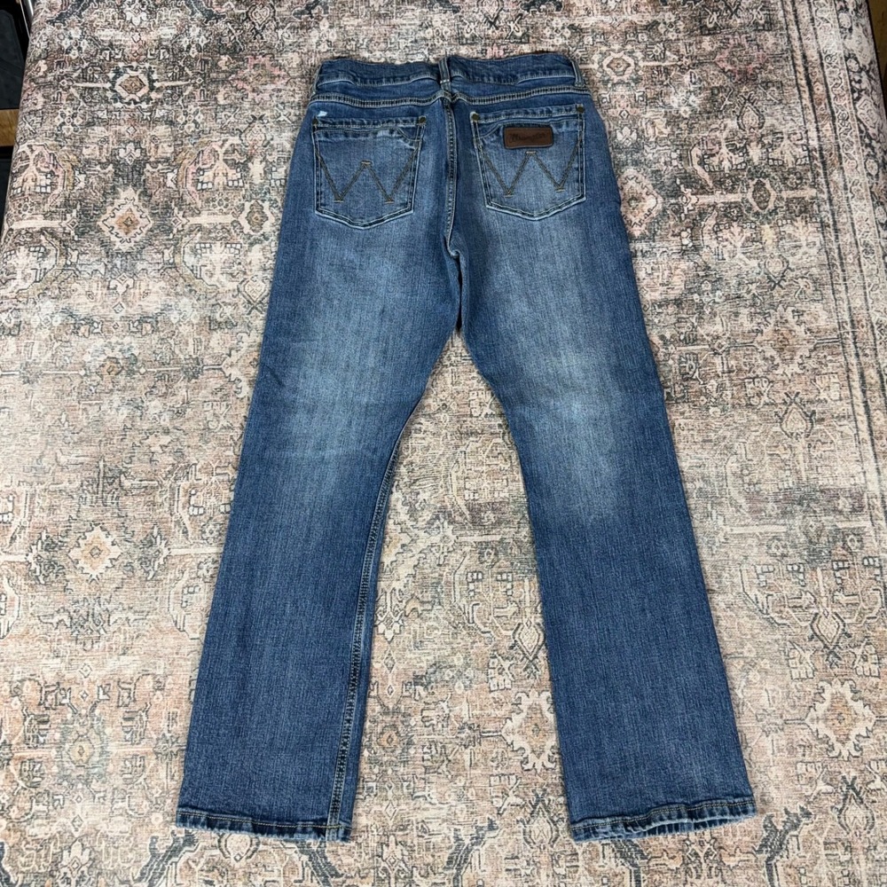 Wrangler Retro Slim Bootcut Cowboy Cut Blue Jeans Sz 32x32 Made In Bangladesh
